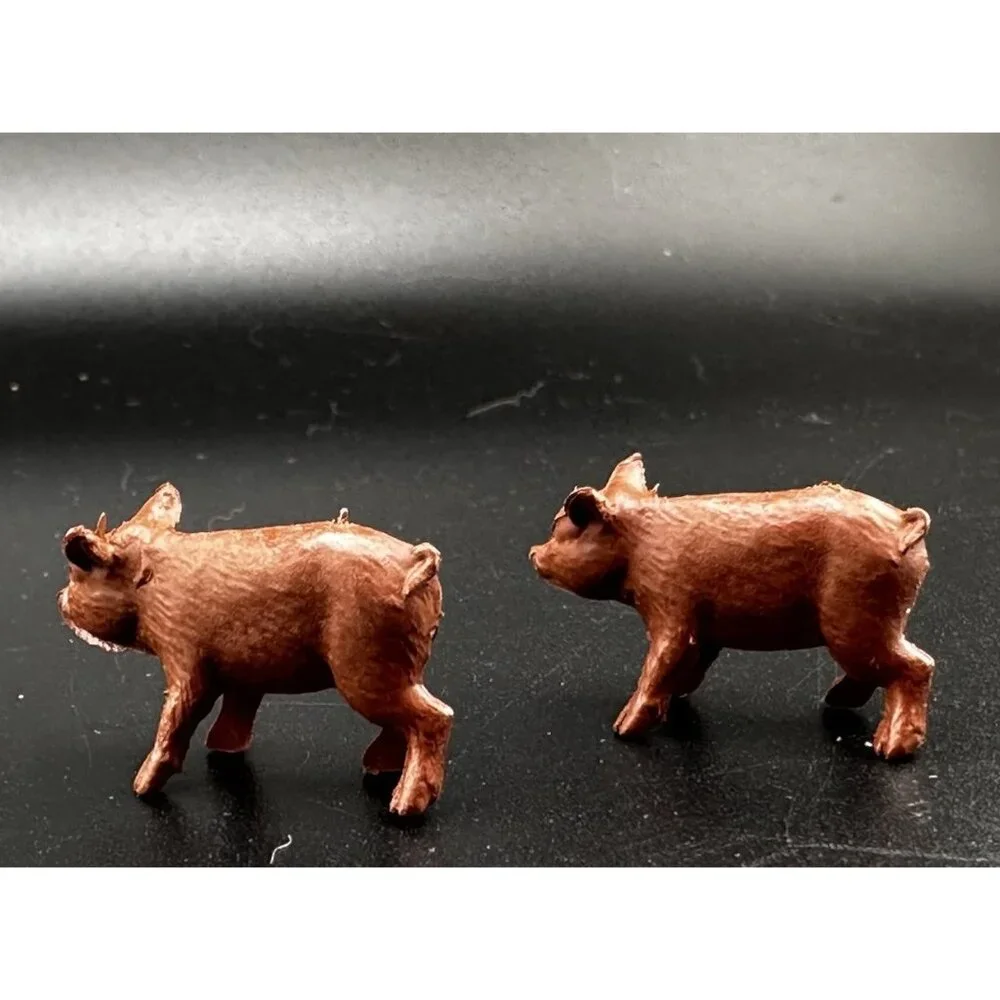Allstate Marx Happi Time Farm Playset 1959 Auburn Red 2‎ Pigs Tim Mee PPC